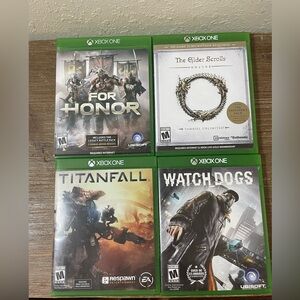Games Xbox One Titanfall Watchdogs For Honor Elder Scrolls Gaming Lot Of 4